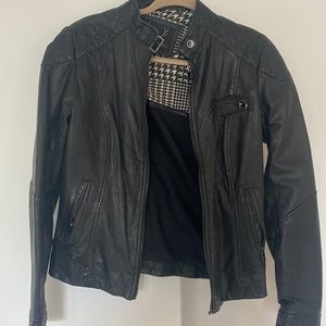 Bod and christensen leather moto jacket